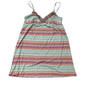 Xhilaration Multicolor Striped Chemise Sleepwear Dress Size XL